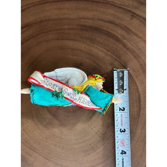 "Glory To God In The Highest" Angel Ornament With Trumpet  *READ* - Picture 6 of 7